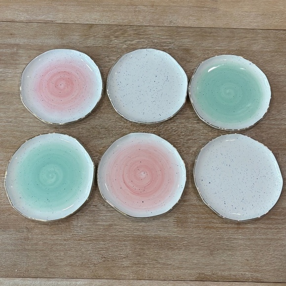 NWOT Anthropologie Suite One Studio Mimira Canape Plates, Set of 6 Sold Out - Picture 1 of 16